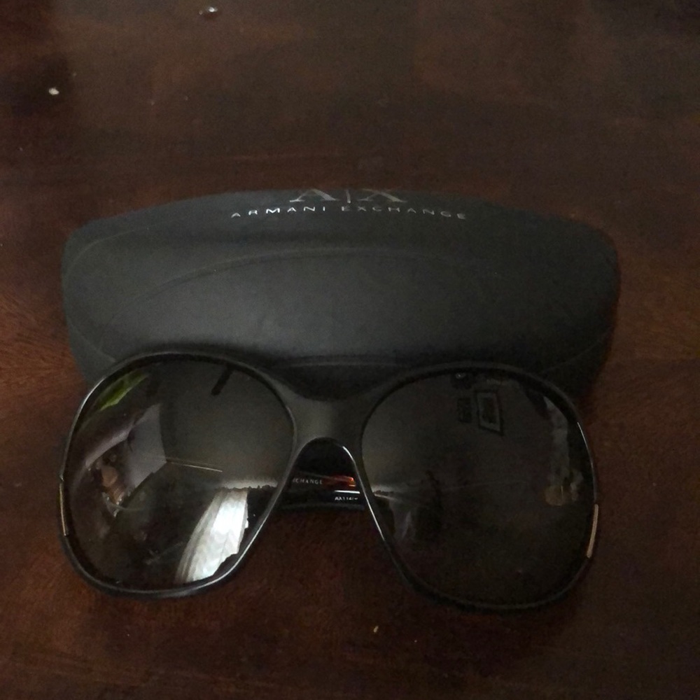 Armani exchange brown sunglasses with case